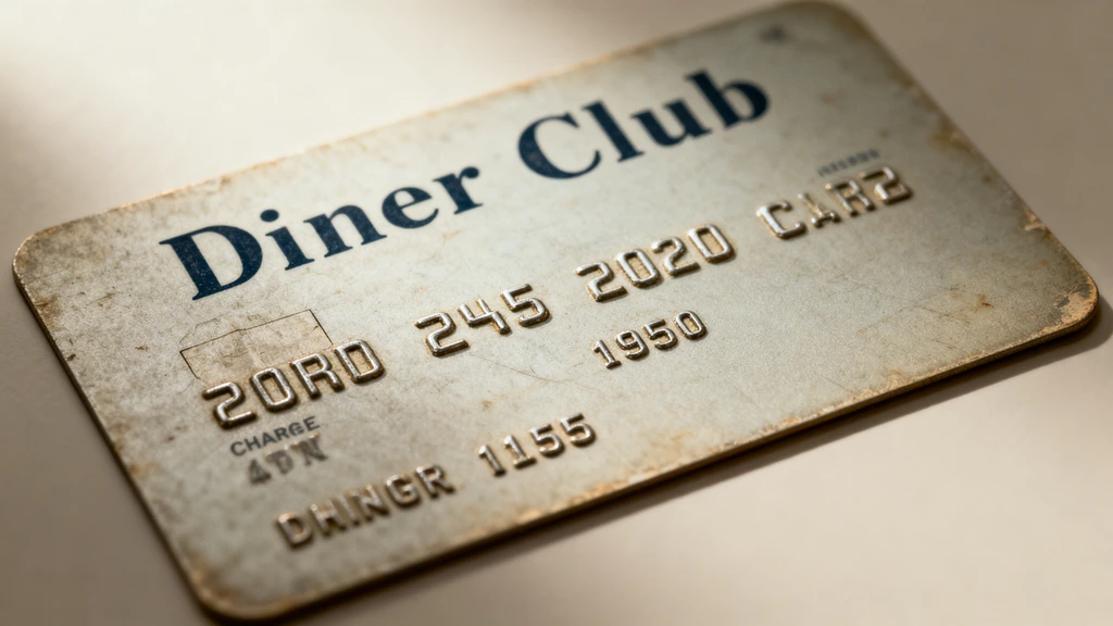Frühe Diners Club Charge Card aus den 1950er Jahren